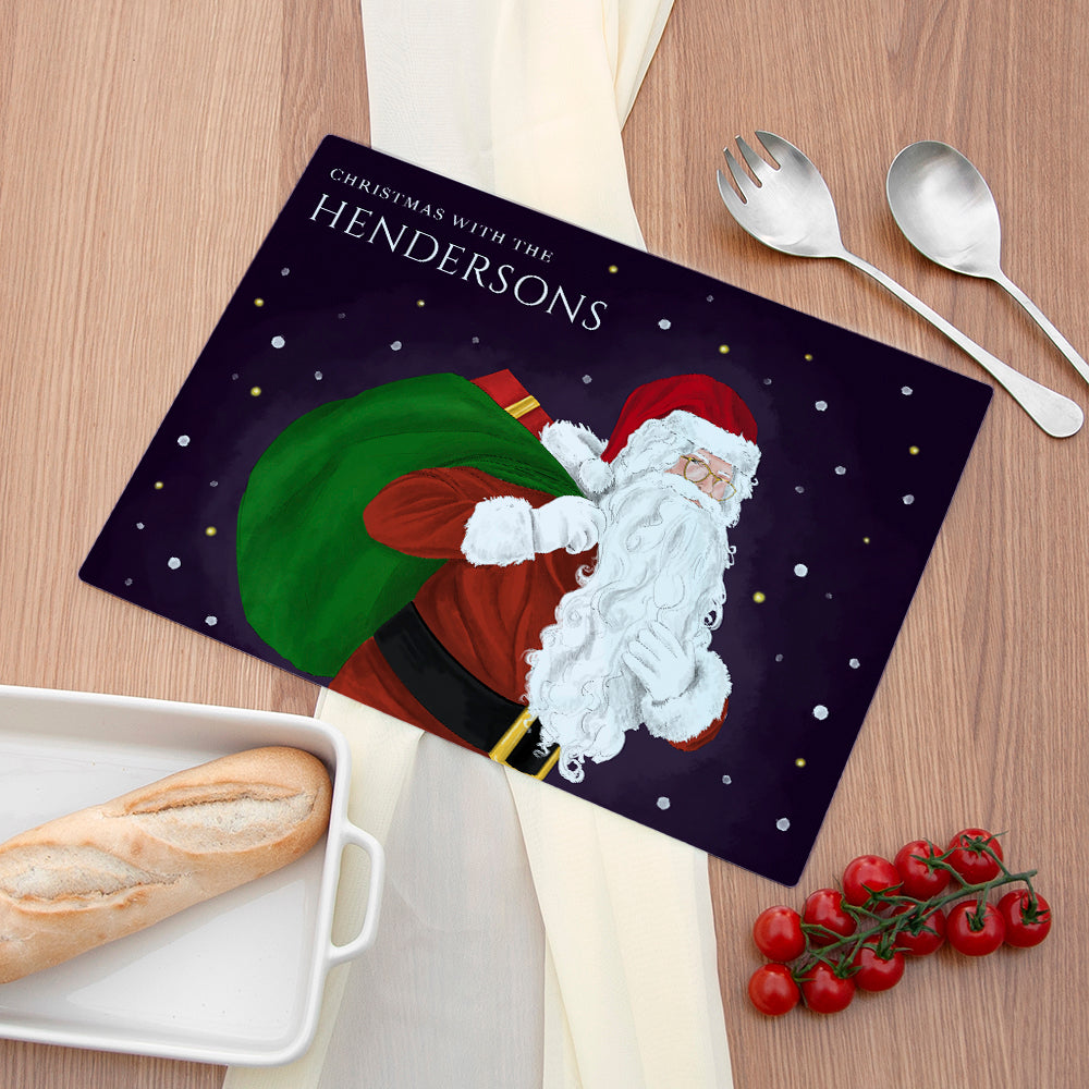 Eleanoras TRADITIONAL SANTA PERSONALISED CHOPPING BOARD Chopping Boards