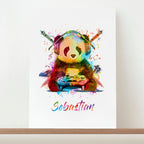 Eleanoras Personalised Watercolour Panda Gaming Print Prints