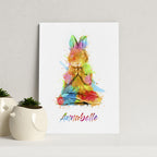 Eleanoras Personalised Watercolour Rabbit Meditation Print Prints