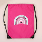 Eleanoras Personalised Pastel Rainbow Pink Kit Bag Swim / Kit Bags