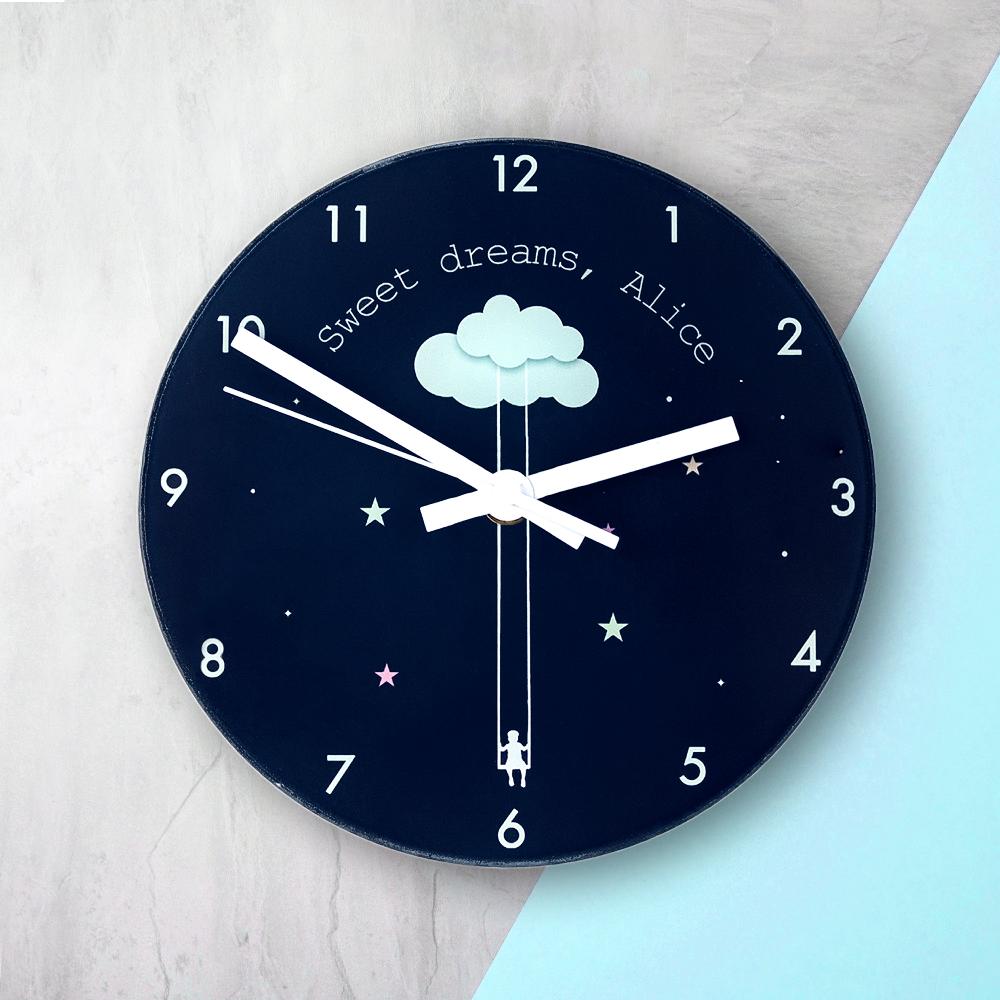 Eleanoras SWEET DREAMS LITTLE ONE PERSONALISED WALL CLOCK Clocks