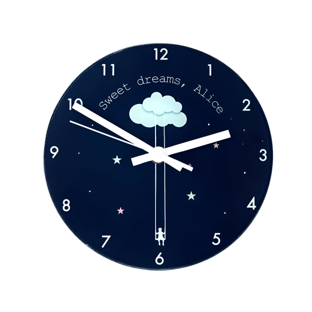 Eleanoras Sweet Dreams Little One Personalised Wall Clock Clocks