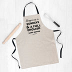 Eleanoras Personalised Sunday Happiness Linen Apron Aprons