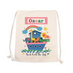 Eleanoras Personalised Kid's Noah's Ark Cotton PE Kit Bag PE Kit Bags