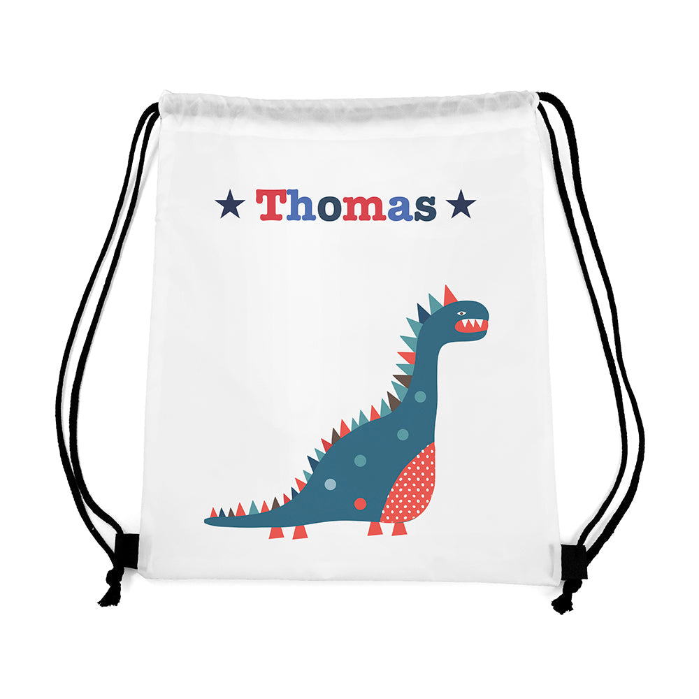 Eleanoras Dinosaur Personalised Waterproof Swim Bag Swim / Kit Bags