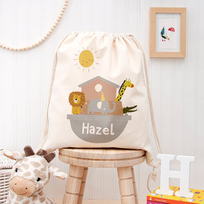 Eleanoras Noahs Ark Personalised Cotton Nursery Bag Accessories