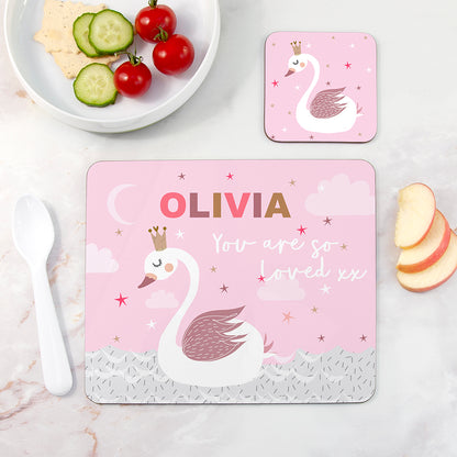 SWAN PERSONALISED PLACEMAT SET