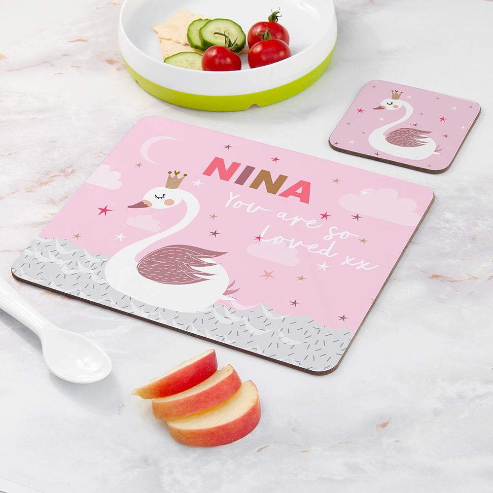 SWAN PERSONALISED PLACEMAT SET