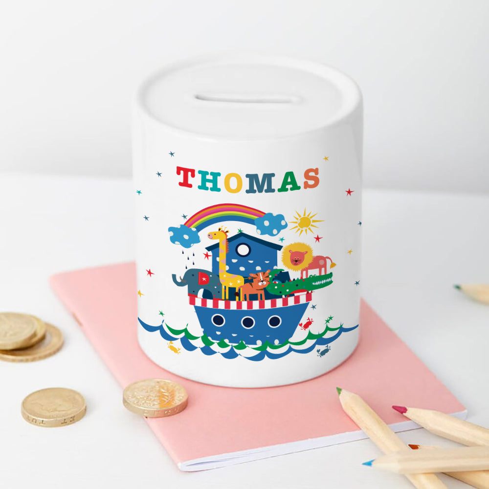 Noahs Ark Personalised Money Box