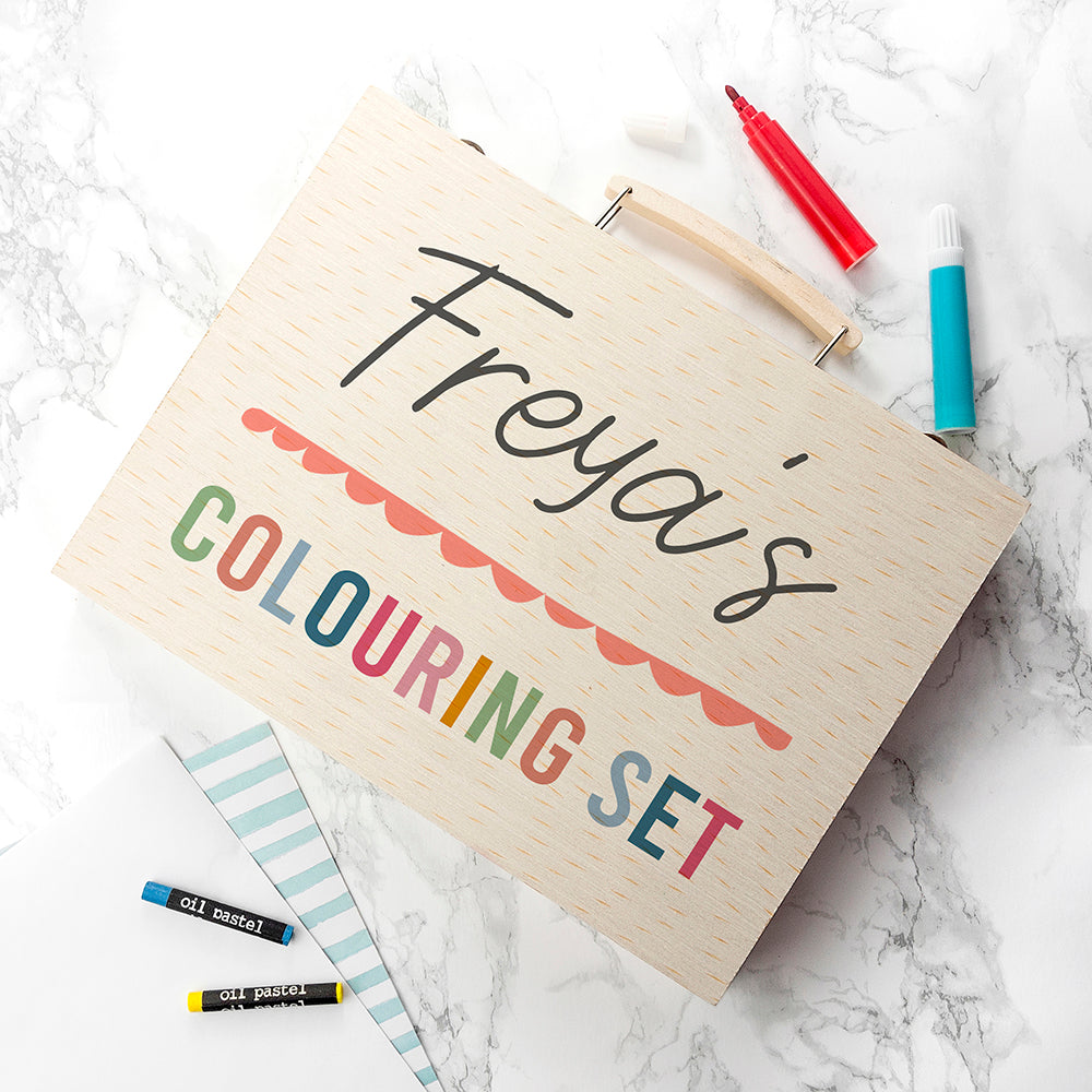 Eleanoras Colourful Personalised Colouring Set 