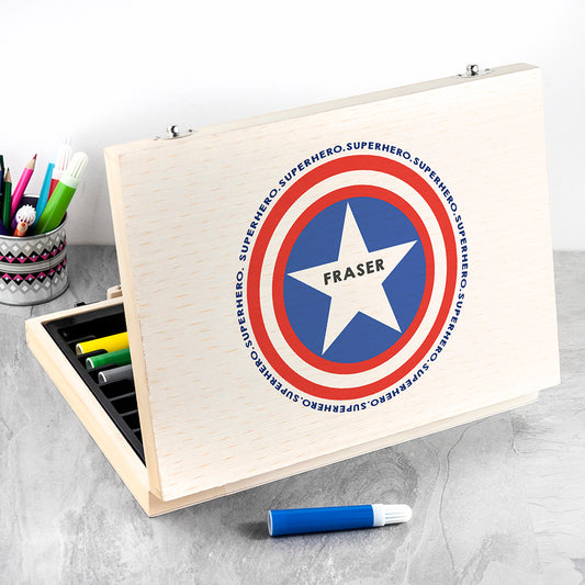 Super Hero Personalised Colouring Set Art & Craft Sets from Eleanoras