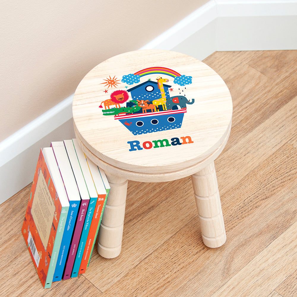 Eleanoras Personalised Noah's Ark Wooden Stool Kids Stools