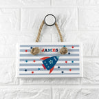 Rocket White Door Sign