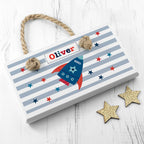 Rocket White Door Sign