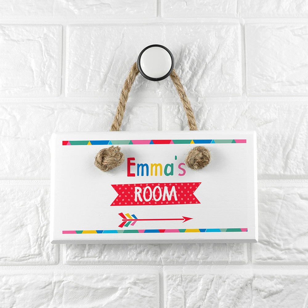 Eleanoras COLOURFUL WHITE DOOR SIGN HANGING SIGNS