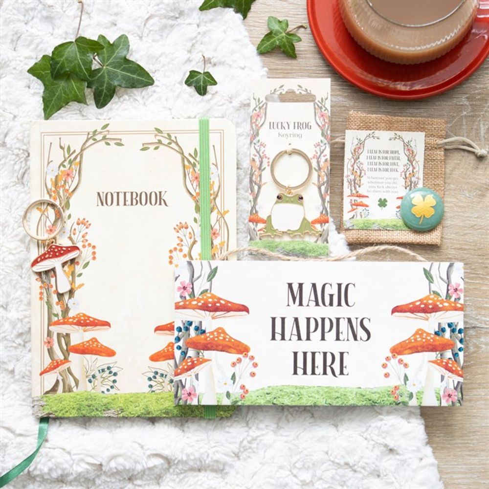 Eleanoras MAGIC HAPPENS HERE MUSHROOM SIGN Signs & Plaques