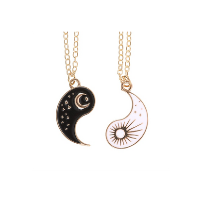 Eleanoras PAIR OF YIN YANG BEST FRIEND PENDANT NECKLACES Jewellery