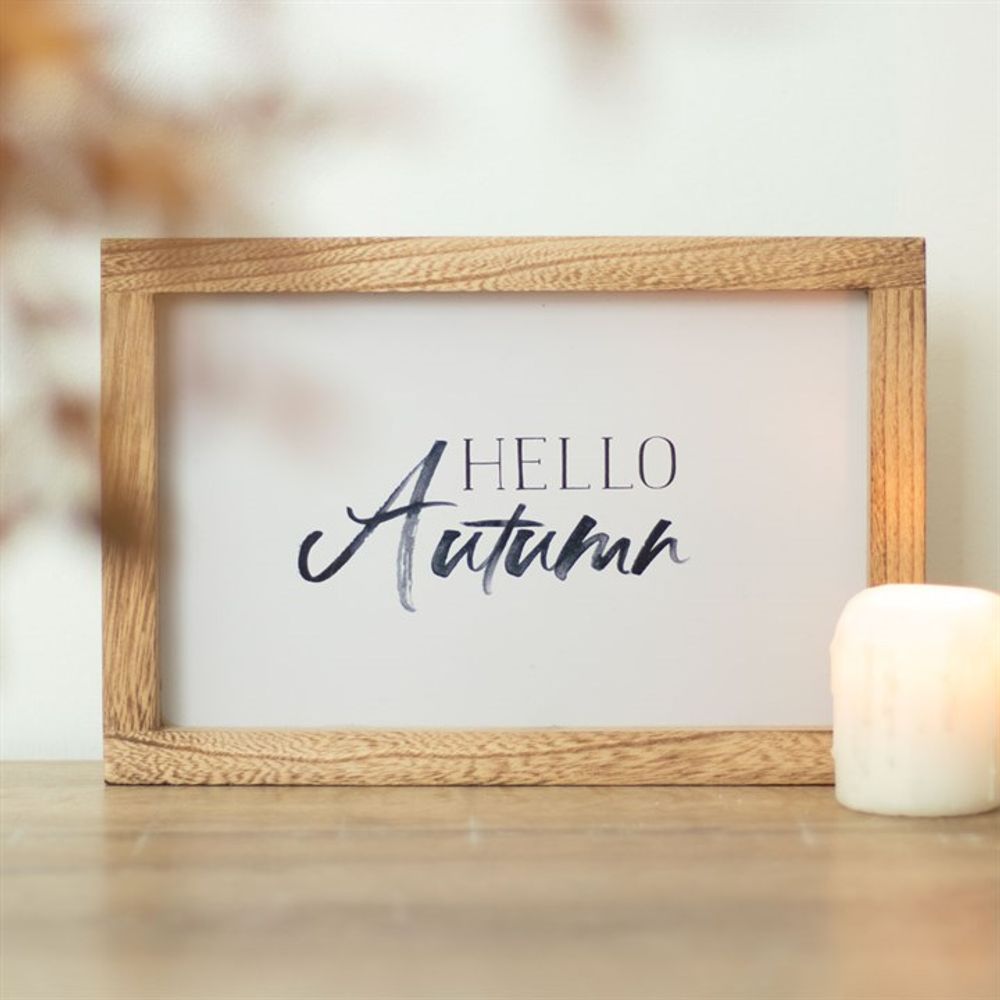 Eleanoras HELLO AUTUMN WOODEN FRAME SIGN Signs & Plaques