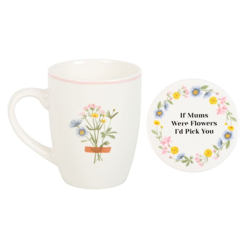 Eleanoras IF MUMS WERE FLOWERS FLORAL MUG & COASTER SET 