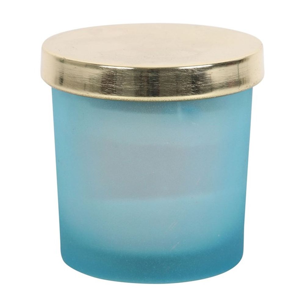 Eleanoras THROAT CHAKRA BLUEBERRY CRYSTAL CHIP CANDLE CANDLES