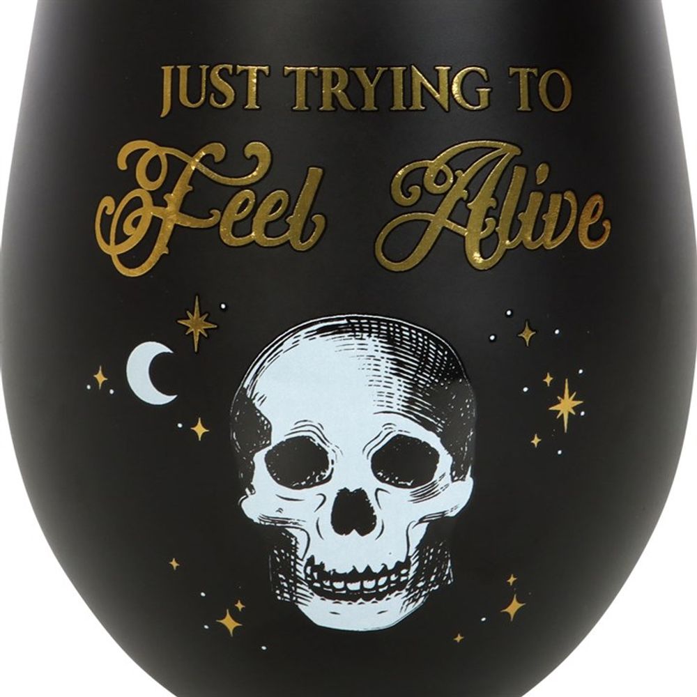 Eleanoras Trying To Feel Alive Stemless Wine Glass Glassware