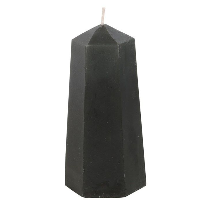 Eleanoras Protection Crystal Candle With Rough Black Obsidian Candles