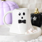 Eleanoras Mr Boo Ghost Shaped Mug With Bow Tie Mugs