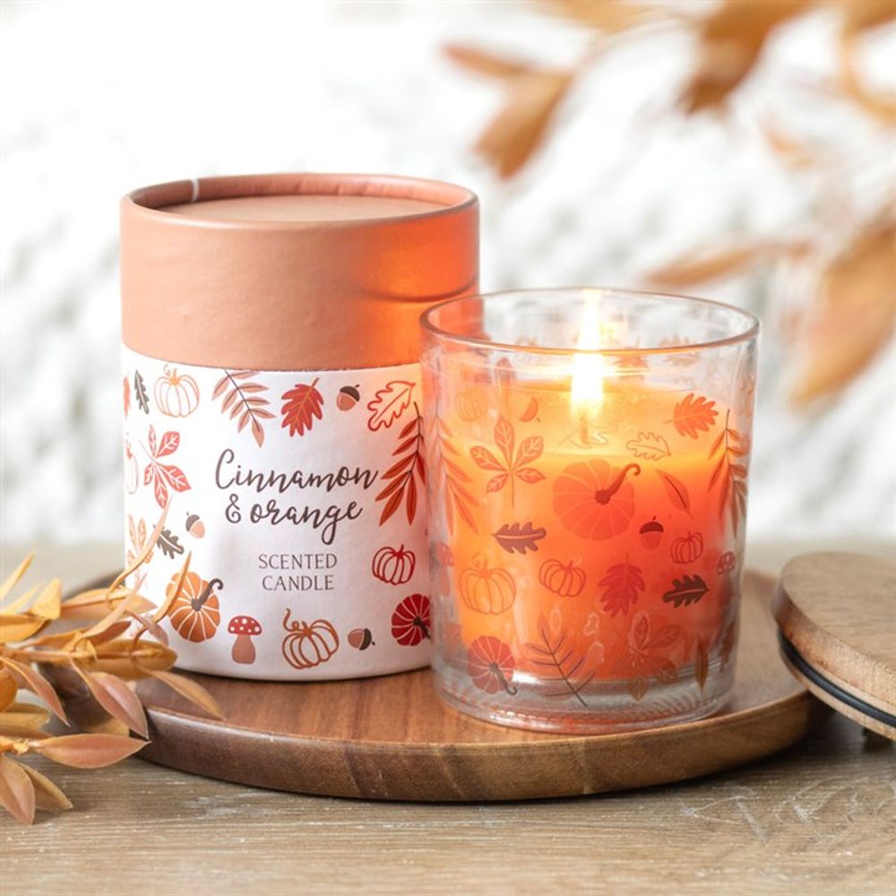 Eleanoras AUTUMN LEAVES CINNAMON & ORANGE CANDLE Candles