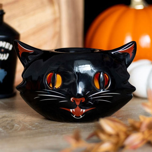 Eleanoras SPOOKY BLACK CAT OIL BURNER Oil Burners