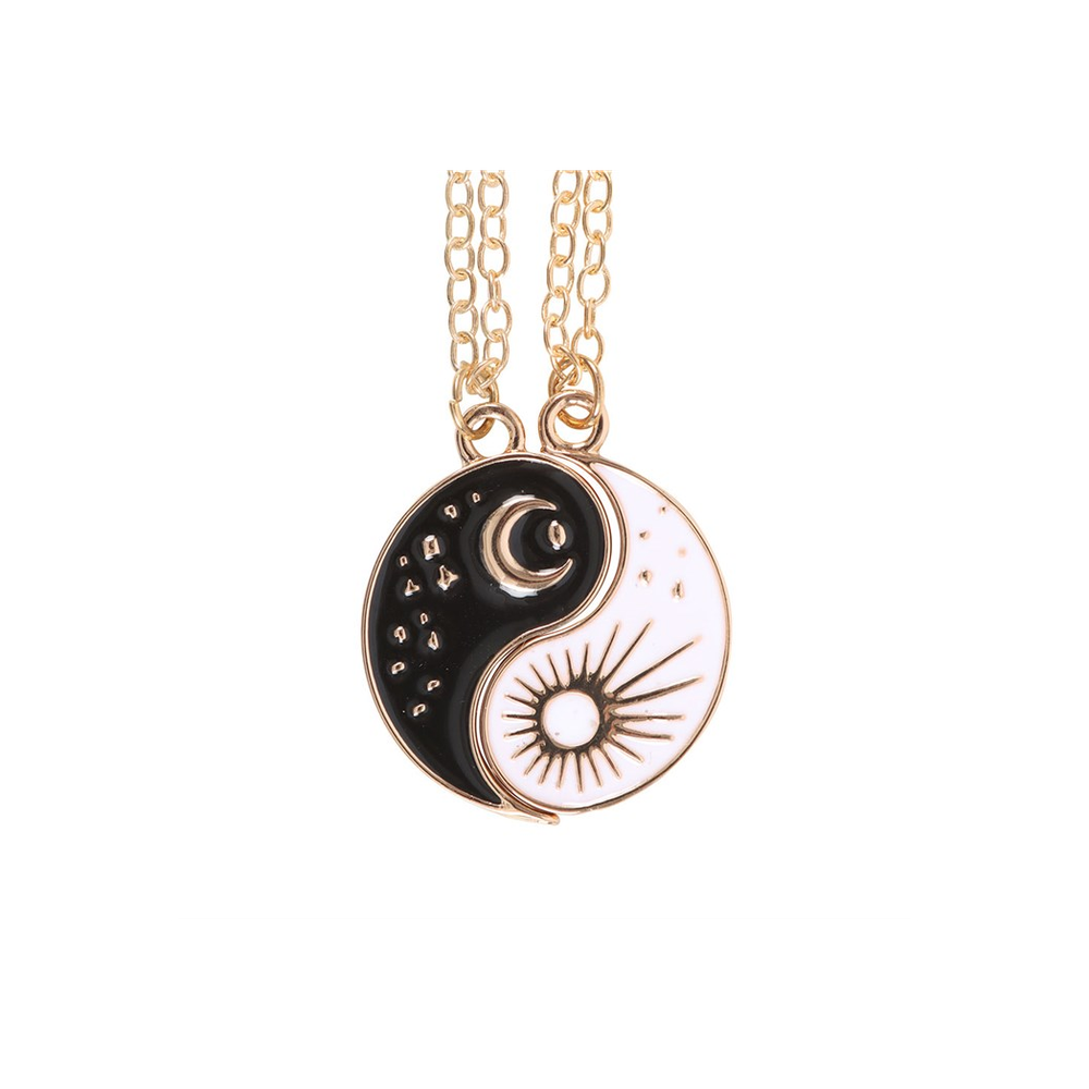 Eleanoras PAIR OF YIN YANG BEST FRIEND PENDANT NECKLACES Jewellery