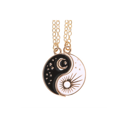 Eleanoras PAIR OF YIN YANG BEST FRIEND PENDANT NECKLACES Jewellery