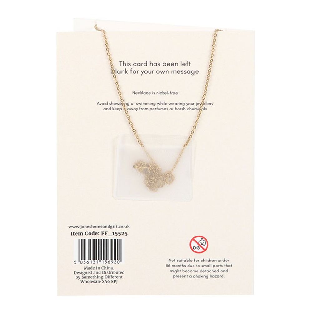 Eleanoras BLUE AURA CRYSTAL MUSHROOM NECKLACE GREETING CARD Jewellery