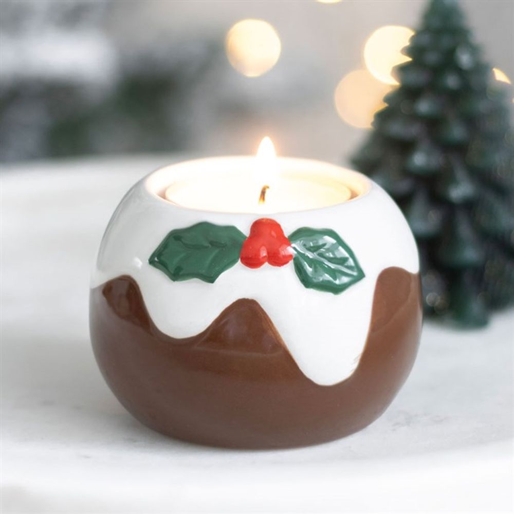 Eleanoras CHRISTMAS PUDDING TEALIGHT CANDLE HOLDER Candle Holders