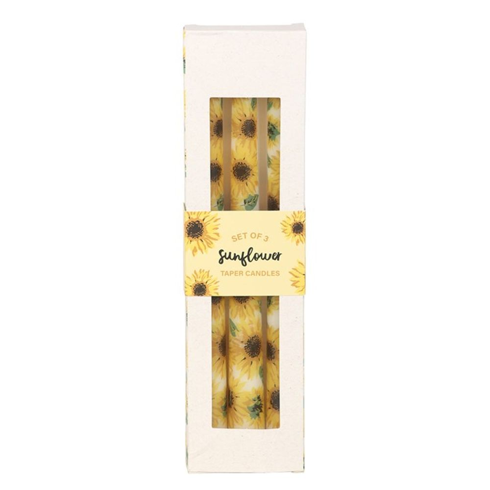 Eleanoras Sunflower Set Of 3 Taper Candles Candles