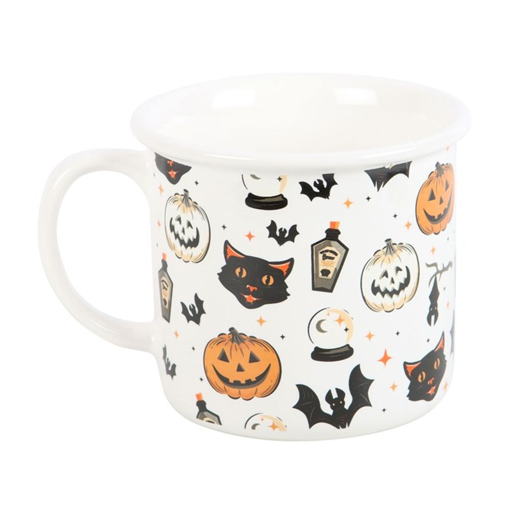 Eleanoras SPOOKY CAT & PUMPKIN PRINT MUG Mugs