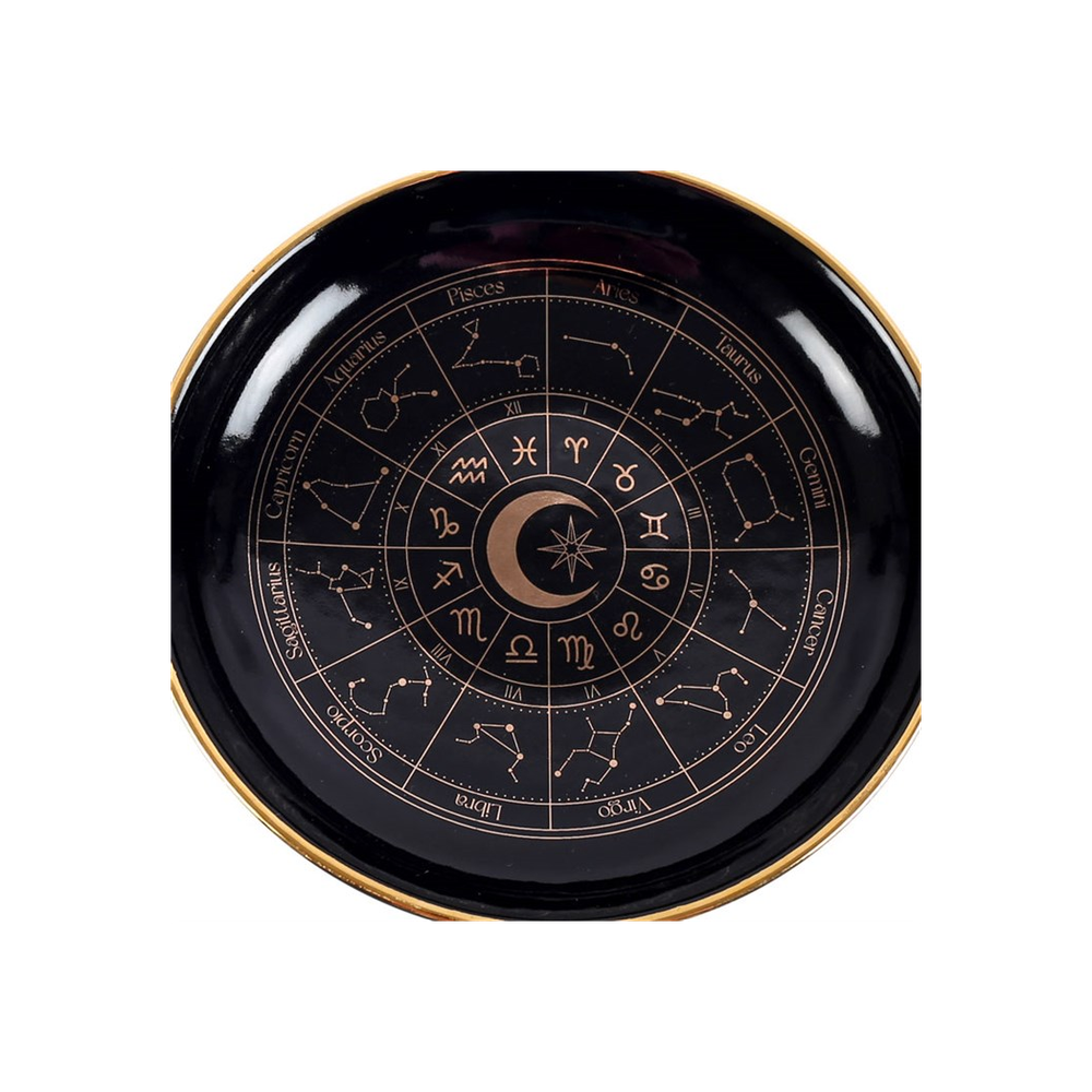 Eleanoras Black Astrology Wheel Trinket Dish 