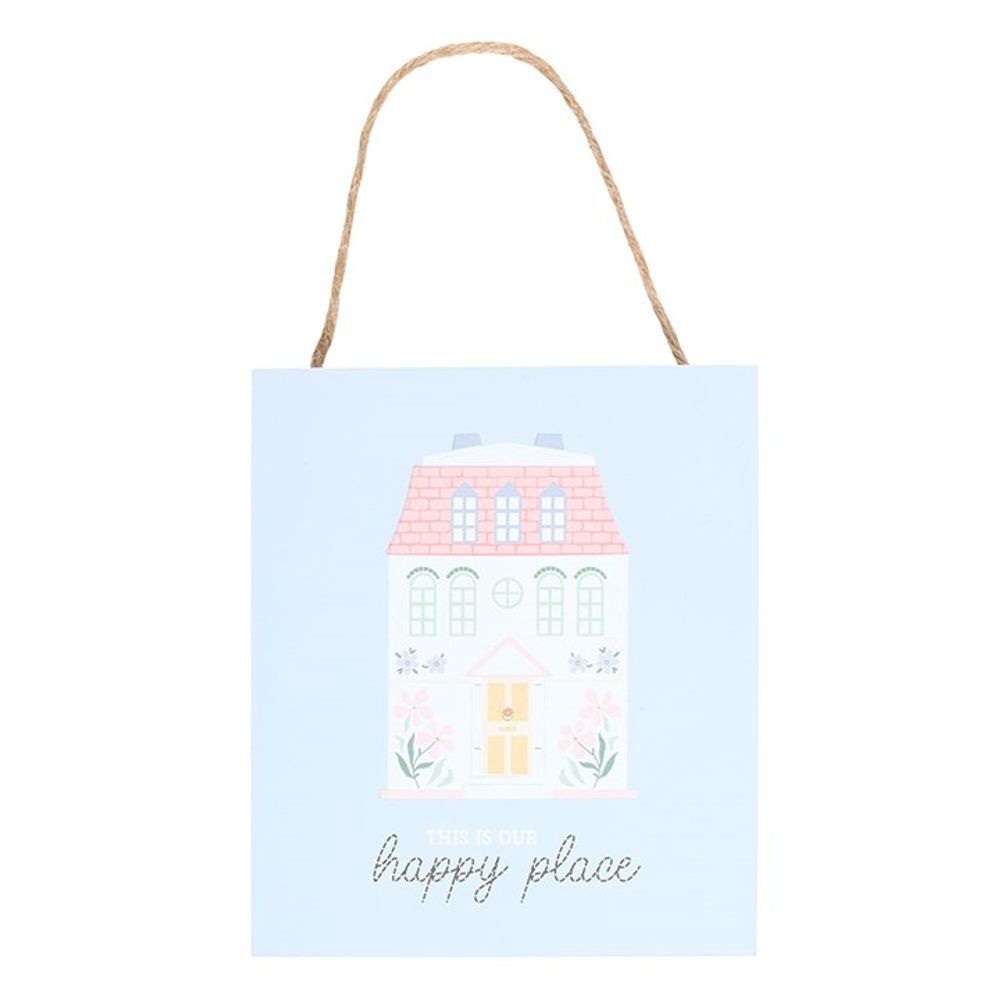 Eleanoras This Is Our Happy Place Pastel House Hanging Sign 