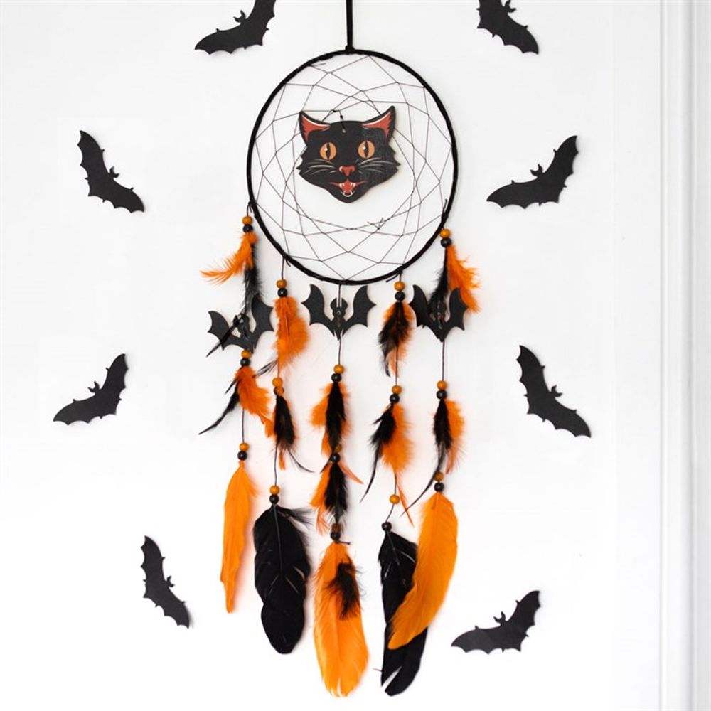 Eleanoras Black Cat Halloween Dreamcatcher Dreamcatchers