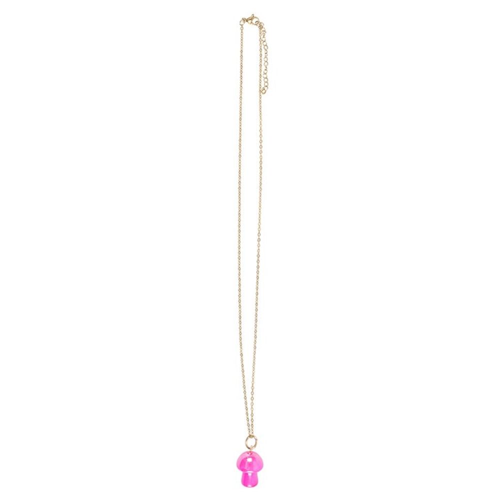 Eleanoras PINK AURA CRYSTAL MUSHROOM NECKLACE GREETING CARD Jewellery