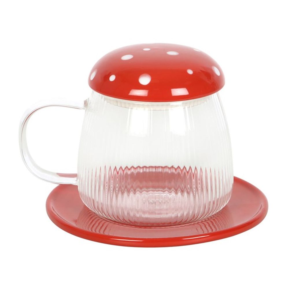 Eleanoras Glass Mushroom Mug And Saucer Mugs