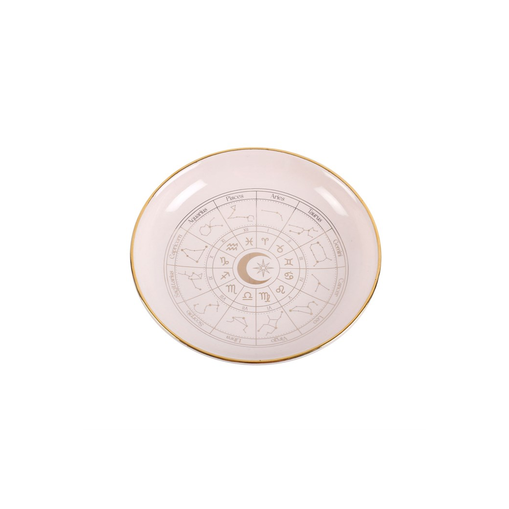 Eleanoras ASTROLOGY WHEEL OFF WHITE TRINKET DISH Jewellery Storage