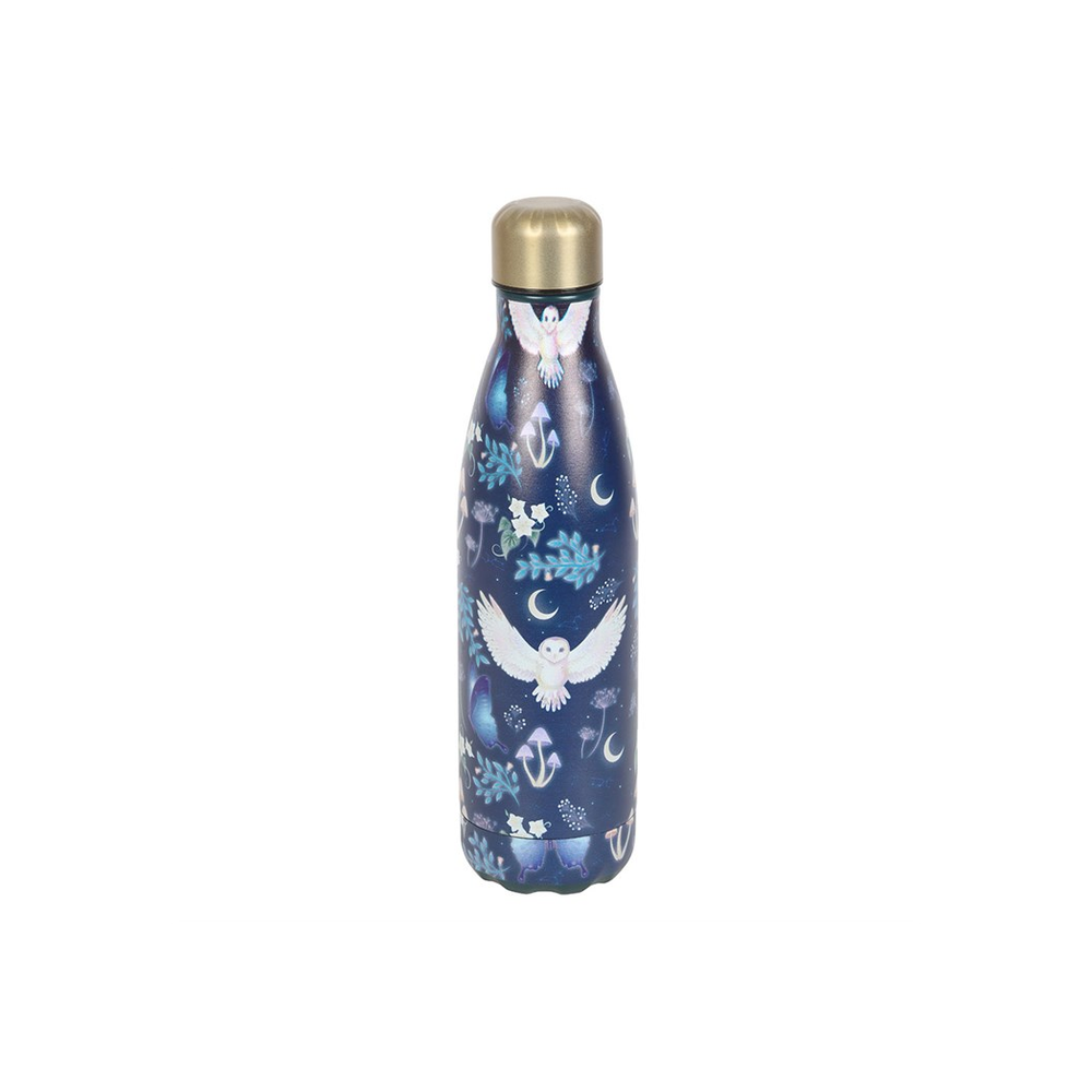 Eleanoras Night Flight Owl Metal Water Bottle Bottles & Flasks