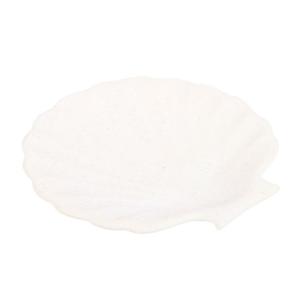 Eleanoras Off White Scallop Shell Incense Stick Holder 