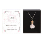 Eleanoras Love Rose Quartz Crystal Chip Potion Bottle Necklace Jewellery