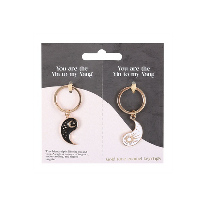 Eleanoras PAIR OF YIN YANG BEST FRIEND KEYRINGS Keyrings