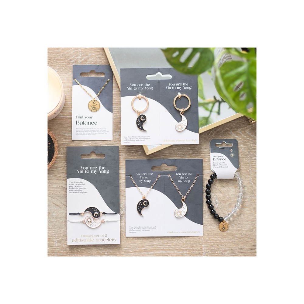 Eleanoras PAIR OF YIN YANG BEST FRIEND KEYRINGS Keyrings