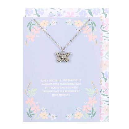 Eleanoras BUTTERFLY NECKLACE ON GREETING CARD Jewellery