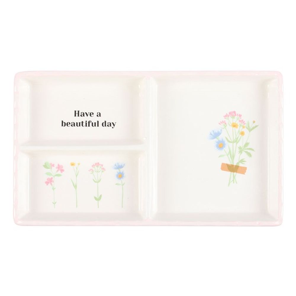 Eleanoras HAVE A BEAUTIFUL DAY FLORAL TRINKET TRAY 