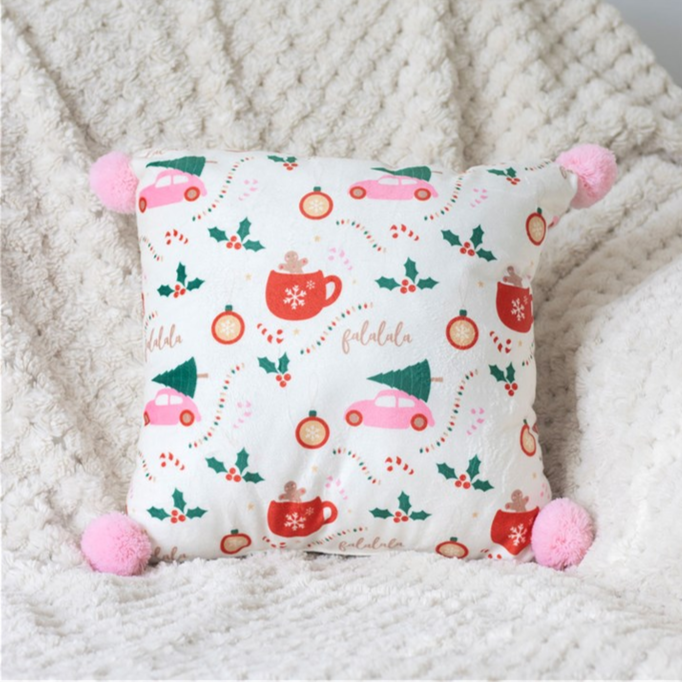 Eleanoras Sugarplum Christmas Print Cushion Cushions & Covers