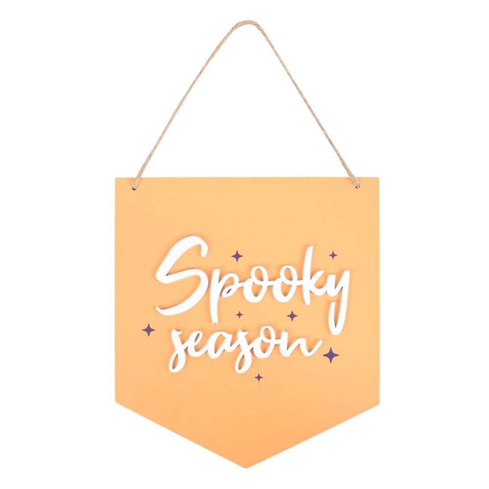 Eleanoras SPOOKY SEASON ORANGE HANGING SIGN Signs & Plaques